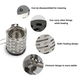 Camping Heater, Tent Warmer with Anti Scald Handle Camping Heating Stove Cover, Stainless Steel Camping Stove Tent Heating Cover, Camping Mini Heater Tent Safe Heater for Outdoor