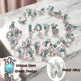 YYHDTYFY 26 Pcs DIY Metal Letter Charms A-Z Alphabet Pendants for Necklace Bracelet Anklet Jewelry Making and Crafting