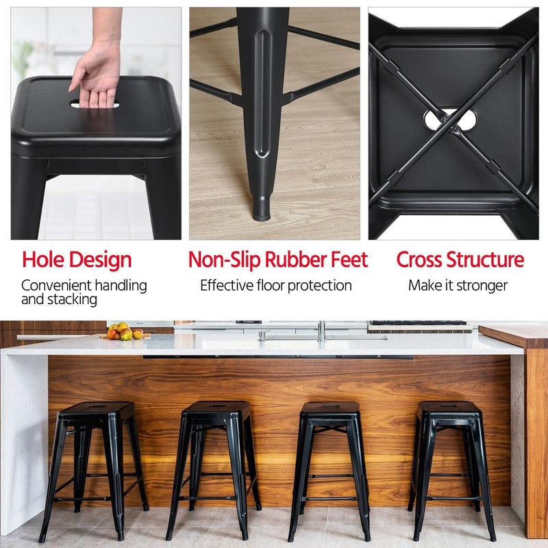 Yaheetech Yaheetech 24 inch barstools Set of 4 Counter Height