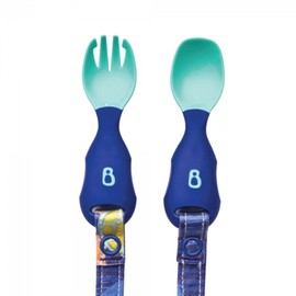Bibado Attachable Weaning Cutlery Spoon & Fork Set (Oceans of Fun)