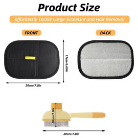 3-piece double Sided pet hair removal glove, cat hair removal glove, grooming mitt for dogs, waterproof design, easy to clean and environmentally friendly, for washing, hair removal and care.