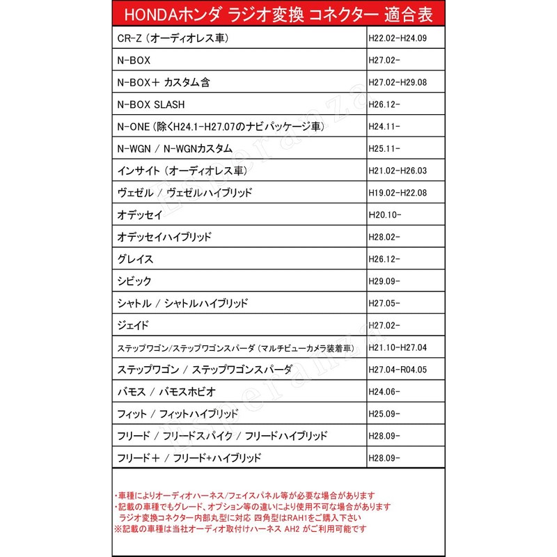 【Esperanza】取説付 ホンダ フィット ナビ取り付け ラジオ アンテナ変換ケーブルカプラーからピンジャックへ GK 型 H29.06-