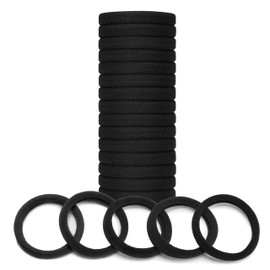 Mia Klein Hair Ties 50 Pcs Extra Thick 5CM, Bulk Elastic Hair Bands for Thick Heavy Hair, Seamless Hair Accessories for Women and Girls, Ponytail Holder