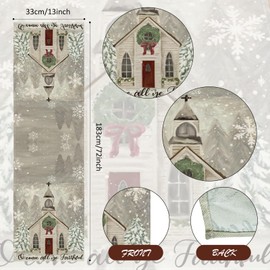 SEDEX Christmas Table Runner Red Snowman Theme Decoration Decor Seasonal Winter Merry Xmas Holiday Kitchen Dining Table Cloth 72 Inches Long for Home Party Outdoor 13X72 Inch