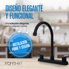 Mezcladora para Fregadero Palancas 8" Entre Orificios | Acero Inoxidable