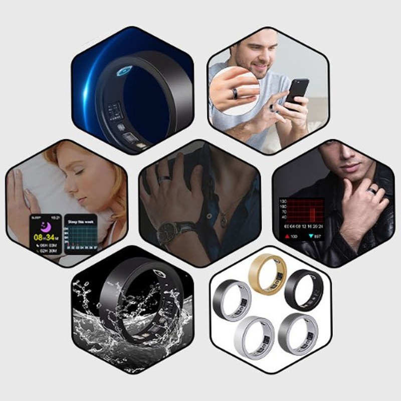 Smart Ring Health Monitor Health Fitness Detector Waterproof Smart Ring