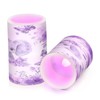 WEVIBOFU Purple Elephant Butterfly Flower Flickering Flameless Candles LED Battery