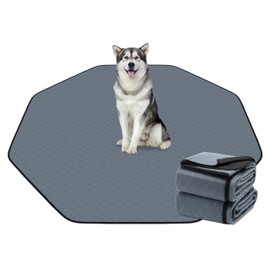 Bunlitent Washable Pee Pads for Dogs, 83'' Diagonal Octagon Puppy Pads, Designed for 24'' Width 8 Panels Dog Playpen, Non-Slip Whelping Pads with Super Absorbent, 2 Pack