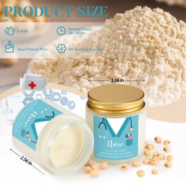 Yexiya 16 Pcs 3.5 oz Nurse Candle Nurse Gifts for Women Men Scented Candles Nurse Appreciation Gifts School Student Nurse Gifts for Medical Assistant Nurses Practitioner Gifts, 8 Scents(White)