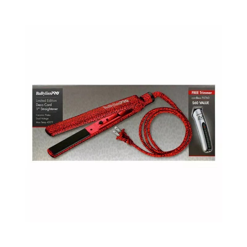 BABYLISS PRO Limited Edition Deco Cord 1” Flat Iron+ FX760