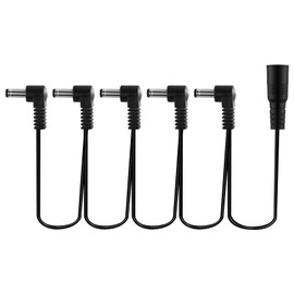 HOEREV Pedal Power Adapter 9V DC Pedal Power Supply Current 1A 1000 mA Tip Negative for Guitar Pedal Power Supply (9V1A 5 Ways)