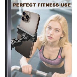 Wooerdacks Magnetic Phone Holder Gym, 360° Adjustable Magnetic Phone Mount, Multi-Angle Foldable And Adjustable, Applies to 3.1-4" Smartphones, Alloy Base And Connector