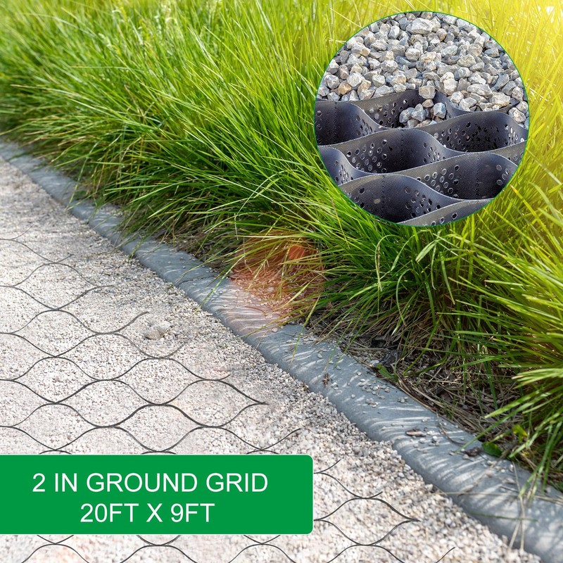 Hosuly 3" Thick Gravel Stabilizer Grid 9 x 20 ft