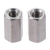 Hex Coupling Nut 2-Pack Silver New M8 M10 M12 M16