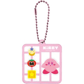 Tees Factory Kirby HK-5541966KS Plastic Model Style Key Chain, Approx. 2.0 x 2.0 x 0.2 inches (50 x 50 x 50 x 5 mm)