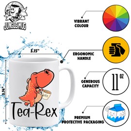 Dinosaur Humour Inspired 'Tea Rex' Funny Mug by Shaw Tshirts