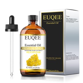EUQEE Helichrysum Essential Oil 4 oz/118 ml Large Bottle Premium Helichrysum Oil with Glass Dropper - Great for Diffusers, Humidifier, Candle & Soap Making