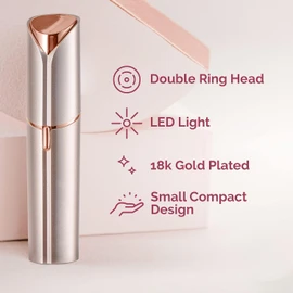 Facial Hair Remover for Women, Painless Hair Removal Device Portable Womens for Lip, Chin with USB Rechargeable, Rose Gold