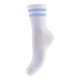 PIECES Women's Pccally Noos Socks, Bright white/stripes: Hydrangea