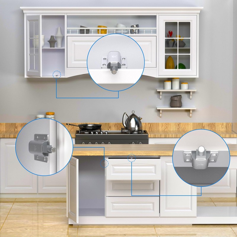 Cupboard Push to Open Push Latch Jiayi 4 Pack Push