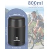Dreamhigh® Thermos Food Flask, 800ml, Soup Flask with Spoon, Stainless