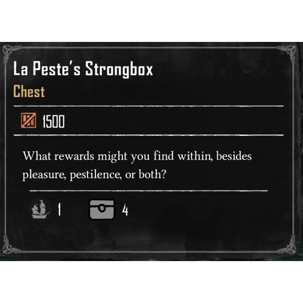 Skull and Bones NEW La Peste STRONGBOX (Final Cosmetics)