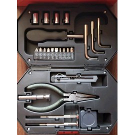 Mr. Moto NEW Mr. Moto 24 Piece Tool Set Kit Hard Storage Case Built-in Flashlight GIFT US