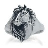 Silvershake 925 Sterling Silver Horse Ring Size 4.5