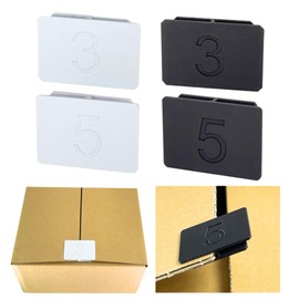 Digi Base 18130 Cardboard Clips, Made in Japan, Trial Set of 4 (0.1 inch (3 mm) Thick, White, Black, 0.2 inch (5 mm) Thickness, 1 Each Piece), Prevents Pakaka of Lids, Tight Closure, Cardboard Lid