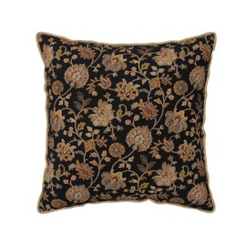 Vintage Tapestry Velvet Pillow Covers 18x18 In Black Brown Bohemian Boho Carpet Throw Pillows for Couch Soft Cushion Covers Pillowcase Rustic Retro Rug Pillow Cases for Sofa Bed Living Room Outdoor