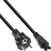 InLine 16656O Power Cable for Notebook, 3-Pin Coupling, Black, 0.5