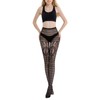 HONENNA Patterned Fishnets Tights Black Pantyhose Stockings for Women, 2