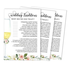 Inkdotpot Floral Brunch & BubblyáWhy Do We Do That 50-Pack Bridal Wedding ShoweráGameáBachelorette Party ActivityáGameáCards