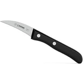 Giesser seit 1776 - Made in Germany - Tourniermesser schwarz, Klinge 6 cm, rutschfest, scharfes Schälmesser spülmaschinenfest, rostfrei