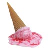 Fake Strawberry Ice Cream Cone Joke Spill with Strawberry Swirl