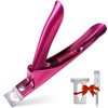 Elegant Violet Red Premium Adjustable Stainless Steel Artificial Acrylic Fake