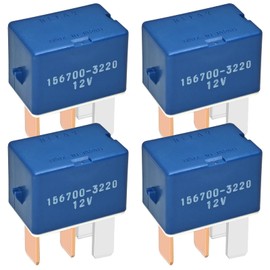 Relay 156700-3220 567-0004 (Pack of 4), 4 Pins Relay for Automotive Electrical Systems - 90987-02027 90987-02020 90080-87026 Replacement Compatible for 1997-2014 Toyota Lexus and Camry Vehicles