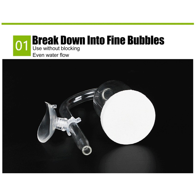 Aquarium Bubble Diffuser Prevent Clogging Transparent Glass Fish Tank Air
