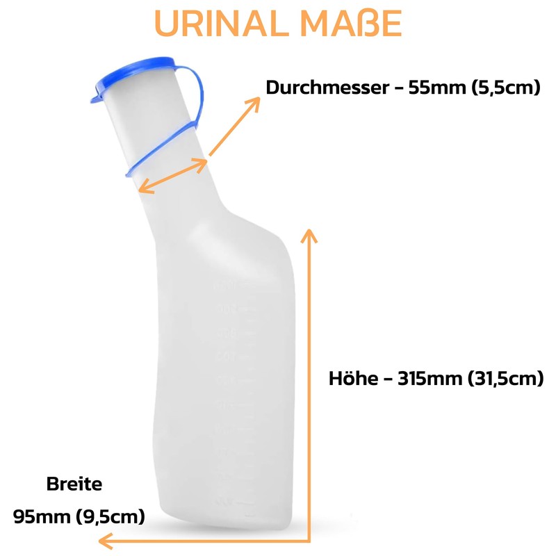 PP Urine Bottle for Men, 1 Litre / 1000 ml,
