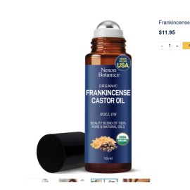 Nexon Botanics frankincense Castor Oil RollOn Pure Natural Oil Skin Care 2Pack