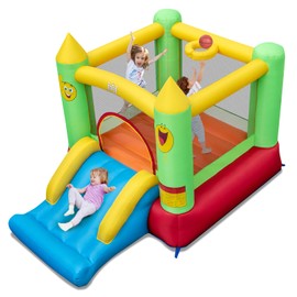 BOUNTECH Inflatable Bounce House, Bouncy House for Kids 3-6 Indoor Outdoor Family with Heavy Duty Jumping Area, Slide, Mini Bounce House for Toddler Boys Girls Birthday Backyard Party Gifts