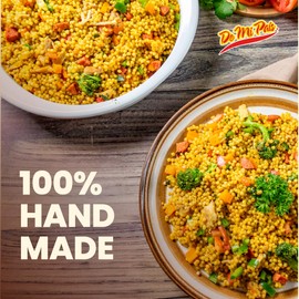 De Mi Pais Couscous Marmahon Original Nassar - Handmade, High in Fiber, Good Source of Energy, Middle Eastern Pantry Essential, Whole Wheat Couscous Pearls, 14 Oz,12-Pack