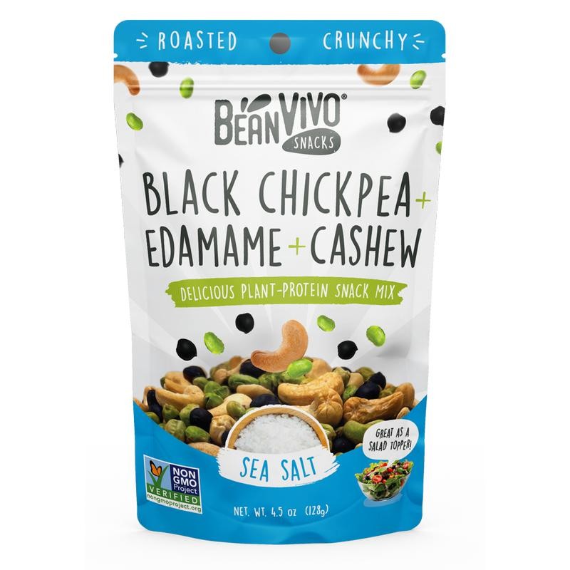 BeanVIVO Sea Salt Snack Mix – Plant-Based, Protein-Packed, Organic Snack