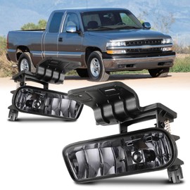 AUTOFREE Fog Lights Assembly Compatible with Chevy 1999-2002 Silverado 1500 2500, 2000-2006 Chevy Suburban Tahoe Fog Lamps included 899 12V 37.5W Bulbs- 1 Pair (Smoke Lens)