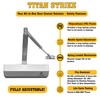 TS8000 Commercial Door Closer, Regular Arm (Silver) | Heavy-duty; ANSI