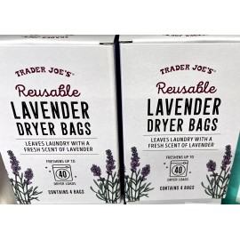 Trader Joe's 2 X Trader Joe's Reusable Lavender Dryer Bags *Contains 4 Bags