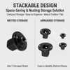 Low Profile Impact Socket Adapter Set, 4PC Drive Ratchet Kit,