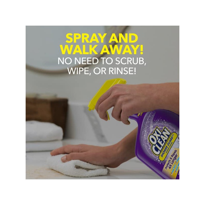OxiClean Shower Guard Daily Shower Cleaner Spray, 30 fl oz