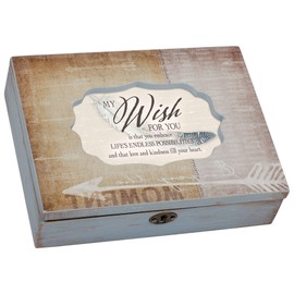 Cottage Garden My Wish Embrace Love Kindness Arrows Decoupage Music Box Plays Wonderful World