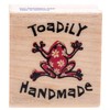 Show-Offs Toadily Handmade Wood and Rubber Stamp - 1 3/8